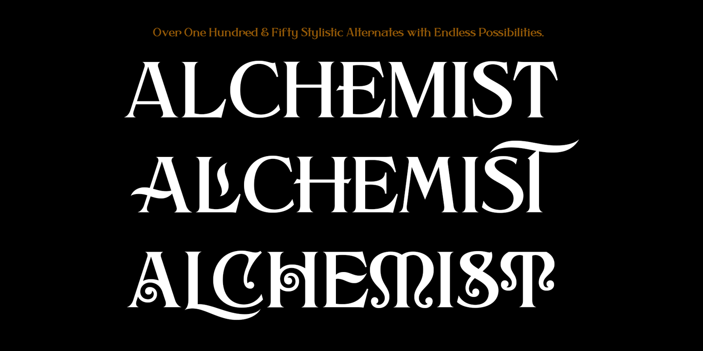 Пример шрифта Alchemist Regular